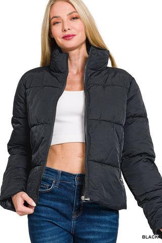 PUFFER JACKET- Black