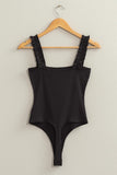 Ribbed Ruffle Strap Bodysuit - ONLINE ONLY - 1-4 DAY SHIPPING