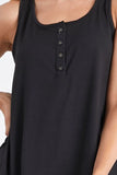 Ninexis Square Neck Half Button Tank - ONLINE ONLY