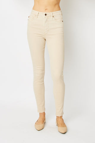Judy Blue Full Size Garment Dyed Tummy Control Skinny Jeans - ONLINE ONLY