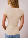 Scoop Neck Cap Sleeve T-Shirt - ONLINE ONLY - 7-10 DAY SHIPPING