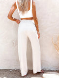 Full Size Decorative Button High Waist Pants- Ships 5-10 days •Sizes: S-3XL