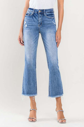 Vervet by Flying Monkey Full Size High Rise Cropped Flare Jeans - ONLINE ONLY - 7-10 DAY SHIPPING
