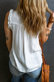 Frill Notched Sleeveless Tank - ONLINE ONLY - 7-10 SHIPPING