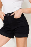 Judy Blue Full Size High Waist Tummy Control Cuffed Denim Shorts - ONLINE ONLY