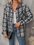 Plaid Long Sleeve Hooded Jacket Ships in 5-10 days • Sizes: S-2X