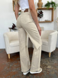 Judy Blue Full Size High Waist Distressed Wide Leg Jeans 2-5 Day Shipping - Returns Available at Store