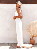 Full Size Decorative Button High Waist Pants- Ships 5-10 days •Sizes: S-3XL