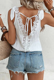 Tied Backless V-Neck Tank - ONLINE ONLY - 7-10 DAY SHIPPING