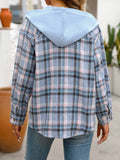 Plaid Long Sleeve Hooded Jacket Ships in 5-10 days • Sizes: S-2X