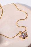 Rhinestone Decor Star Box Pendant Necklace - ONLINE ONLY