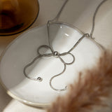 Stainless Steel Bow Necklace - ONLINE ONLY