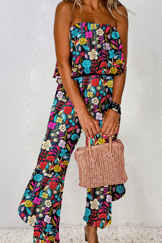 Printed Tube Wide Leg Jumpsuit - ONLINE ONLY - 7-10 DAY SHIPPING