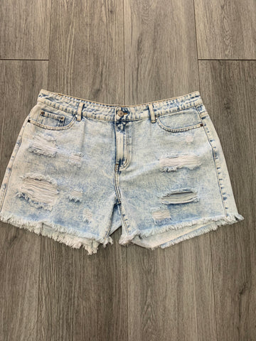Distressed Blue Jean Shorts - 2XL - IN-STORE ONLY