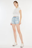 Kancan High Rise Repaired Mom Denim Shorts - ONLINE ONLY