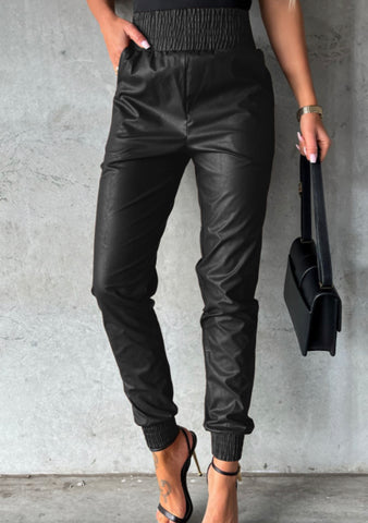 Black Leather Pants- IN-STORE
