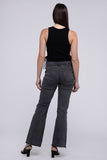 Acid Washed Frayed Cutoff Hem Straight Wide Pants - ONLINE ONLY 1-4 DAYS SHIPPING