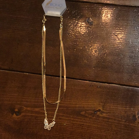 Butterfly Layered Necklace