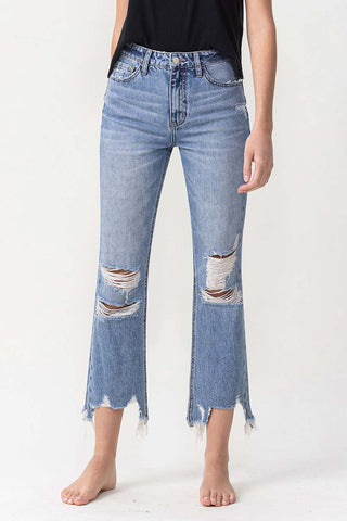 Lovervet High Rise Distressed Straight Jeans - ONLINE ONLY