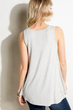 STRIPE SOLID MIXED POCKET TANK TOP - ONLINE ONLY - 1-4 DAY SHIPPING
