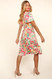 Haptics Tiered Floral Midi Dress with Pockets 2-5 Day Shipping