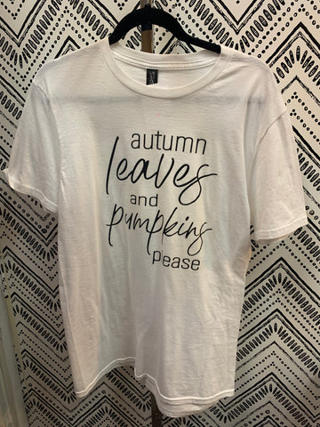 Graphic T-Shirt Autumn Leaves - Medium - IN-STORE ONLY