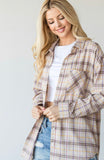 Taupe Long Sleeve Flannel
