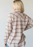 Taupe Long Sleeve Flannel