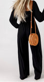 Black Long Sleeve Jumpsuit