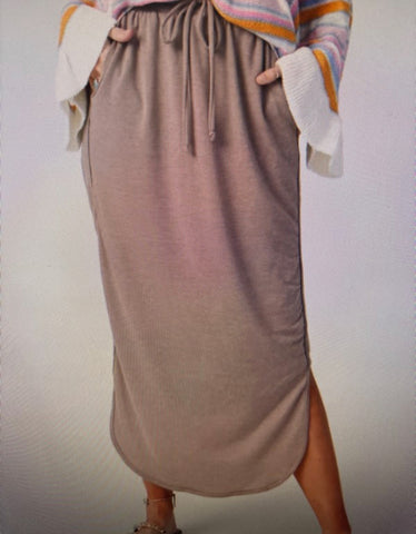 Comfy Drawstring Maxi Skirt