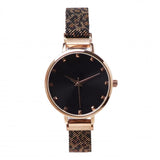 Metal Watch Animal Print Band- IN-STORE