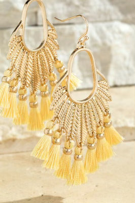 Gold Tassel Dangle Earrings- IN-STORE