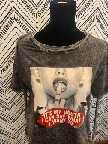 Graphic T-Shirt - ITS MY MOUTH I CAN SAY WHAT I WANT TO - IN-STORE