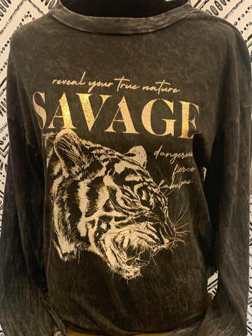 Graphic Long Sleeve T-Shirt - SAVAGE - IN-STORE