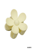 FLOWER HAIR CLAW CLIPS 3 INCH - IN STORE