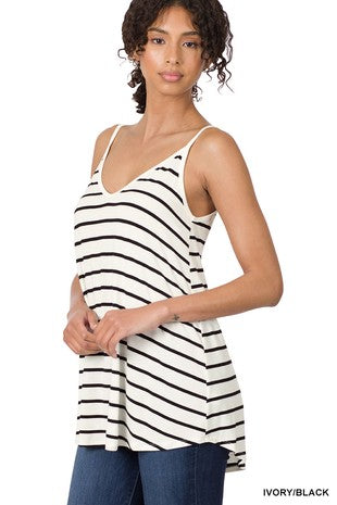 FRONT AND BACK REVERSIBLE SPAGHETTI CAMI - IN-STORE