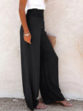 Full Size Decorative Button High Waist Pants- Ships 5-10 days •Sizes: S-3XL