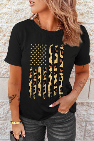 Stars and Stripes Graphic Round Neck Tee - ONLINE ONLY