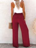 Full Size Decorative Button High Waist Pants- Ships 5-10 days •Sizes: S-3XL