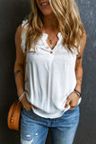Frill Notched Sleeveless Tank - ONLINE ONLY - 7-10 SHIPPING