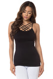 Womens Seamless Triple Criss-Cross Front Cami - ONLINE ONLY 1-4 DAYS SHIPPING