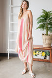 Heimish Printed Maxi Cami Dress with Pockets. 2-5 Day Fast Shipping-Sizes: S-L