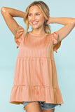 BABYDOLL TIERED RUFFLE FRILL SHORT SLEEVE - ONLINE ONLY SHIPS IN 1-4 DAYS