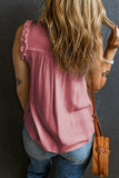Frill Notched Sleeveless Tank - ONLINE ONLY - 7-10 SHIPPING
