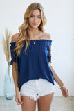 Crochet Lace Sleeveless Accent Off Shoulder Top - ONLINE ONLY - SHIPS 1-4 DAYS