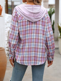 Plaid Long Sleeve Hooded Jacket Ships in 5-10 days • Sizes: S-2X