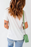 Letter Graphic Round Neck Short Sleeve T-Shirt - ONLINE ONLY - 7-10 SHIPPING
