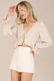 LS floral frill blouse - ONLINE ONLY - 1-4 DAY SHIPPING