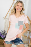 COLOR BLOCK THREE POCKETS TOP - ONLINE ONLY - SHIPS 1-4 DAYS