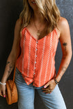 Printed Button Up V-Neck Cami - ONLINE ONLY - 7-10 DAY SHIPPING